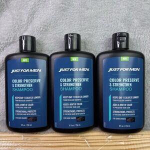 Just for Men Color Shampoo Dark Shades 3 Pack Medium Dark Brown To Jet Black